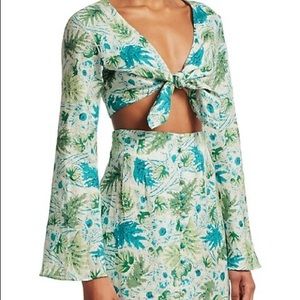 Cult Gaia Marina floral cutout top